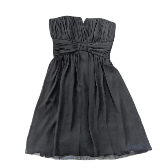 White House Black Market Pleated Strapless A Line Cocktail Dress Size 0 🖤✨ - Picture 3 of 9